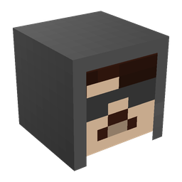 Black skin: head render