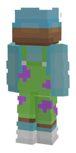 Blue skin: body, back render