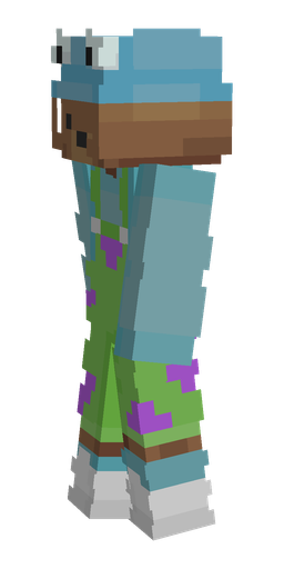 Blue skin: body, left side render