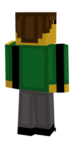 Black skin: body, back render