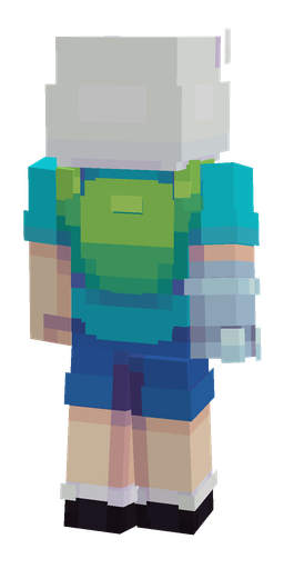 Blue skin: body, back render