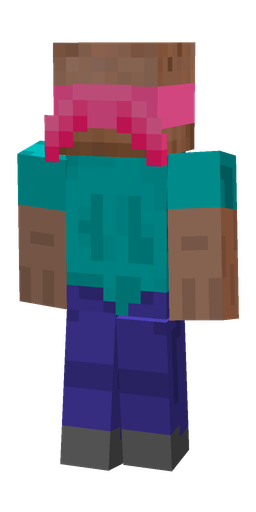 Blue skin: body, back render