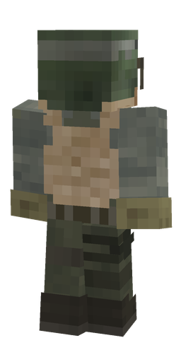 Black skin: body, back render