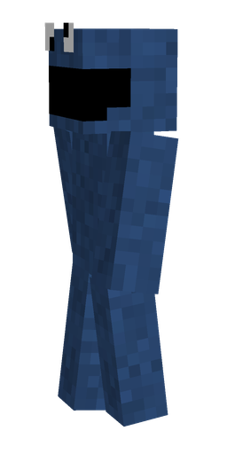 Blue skin: body, left side render