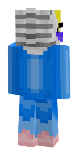 Blue skin: body, back render