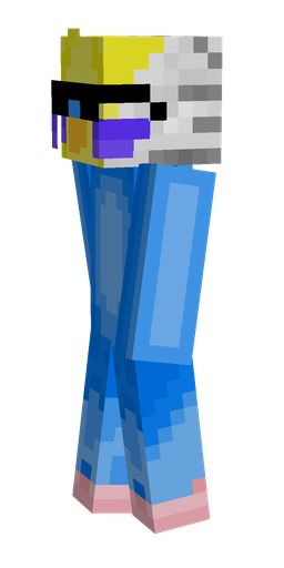 Blue skin: body, left side render
