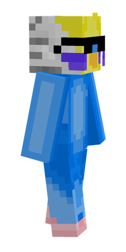 Blue skin: body, right side render
