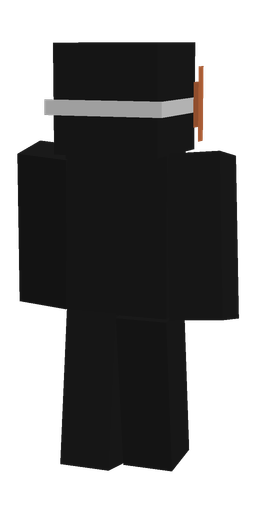 Black skin: body, back render