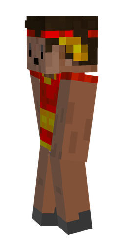 Brown skin: body, left side render