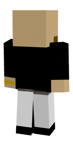 Black skin: body, back render