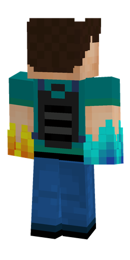 Blue skin: body, back render