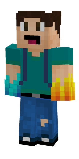 Blue skin: body, front render
