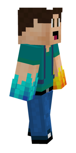 Blue skin: body, right side render