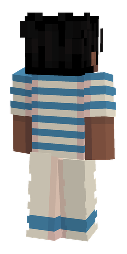 Blue skin: body, back render