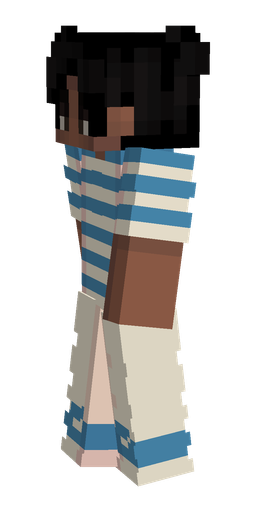 Blue skin: body, left side render