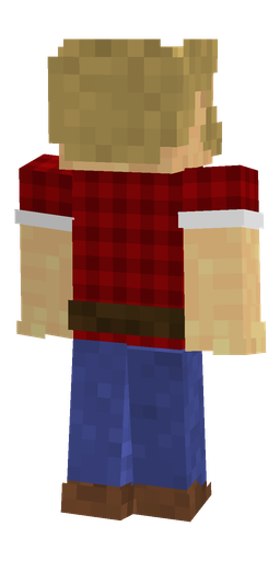 Blue skin: body, back render