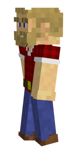 Blue skin: body, left side render