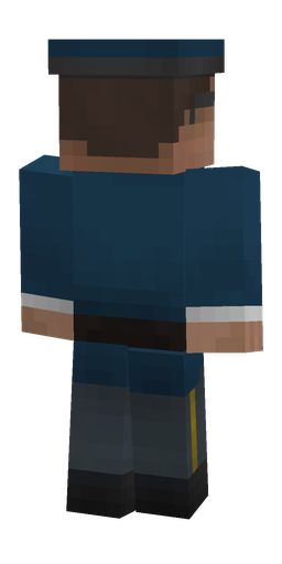 Black skin: body, back render