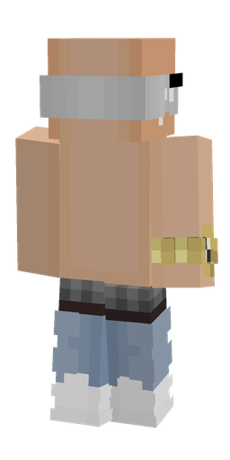 Blue skin: body, back render