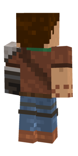 Brown skin: body, back render