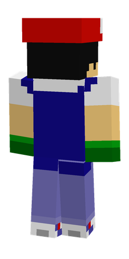 Black skin: body, back render