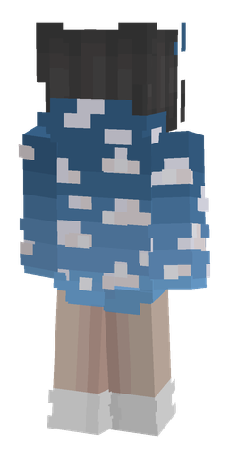 Black skin: body, back render