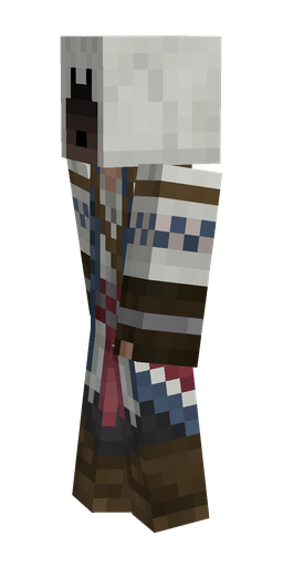 Brown skin: body, left side render