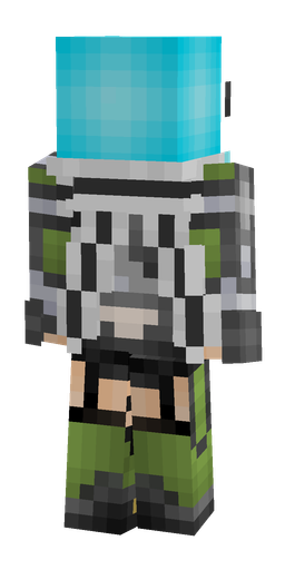 Black skin: body, back render