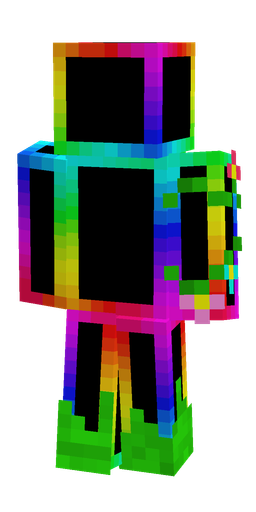Black skin: body, back render