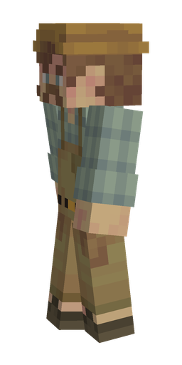Brown skin: body, left side render