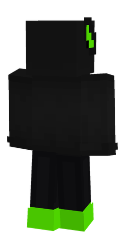 Black skin: body, back render