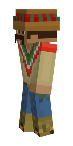 Blue skin: body, left side render