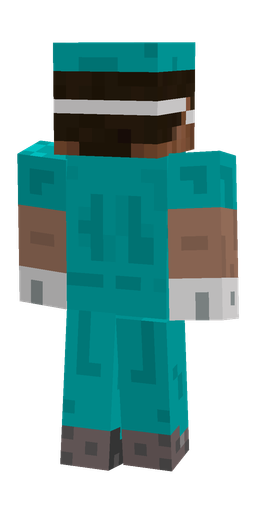 Blue skin: body, back render