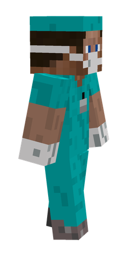 Blue skin: body, right side render