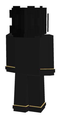 Black skin: body, back render