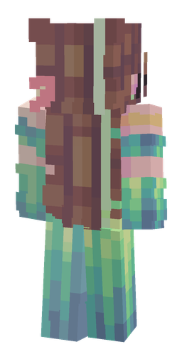 Blue skin: body, back render