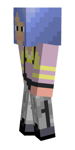 Blue skin: body, left side render