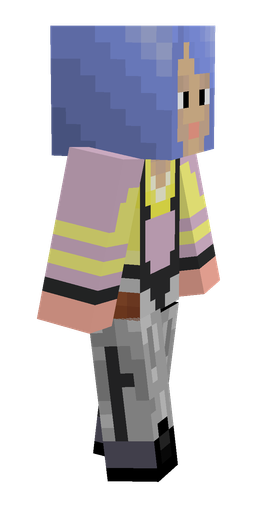 Blue skin: body, right side render