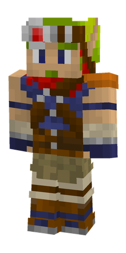 Blue skin: body, front render