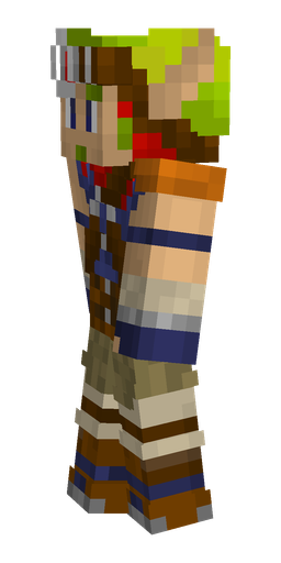 Blue skin: body, left side render