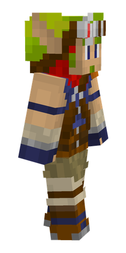 Blue skin: body, right side render