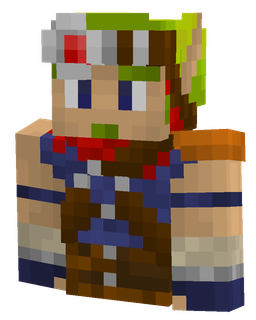 Blue skin: bust render