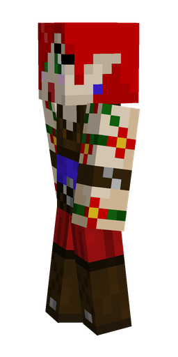 Brown skin: body, left side render
