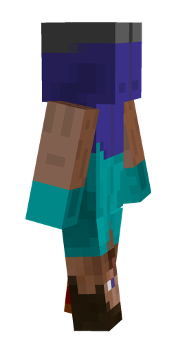Blue skin: body, right side render