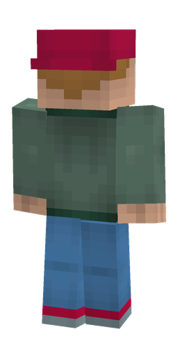 Blue skin: body, back render