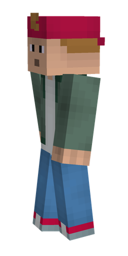 Blue skin: body, left side render