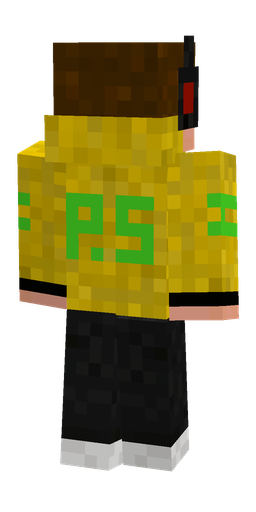 Black skin: body, back render