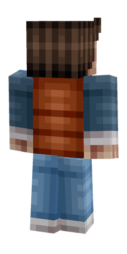 Blue skin: body, back render