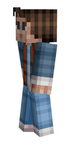 Blue skin: body, left side render