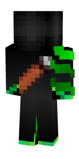 Black skin: body, back render